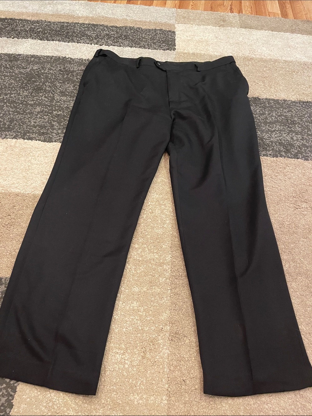 Stafford Black Men's Dress Pants - Straight Leg